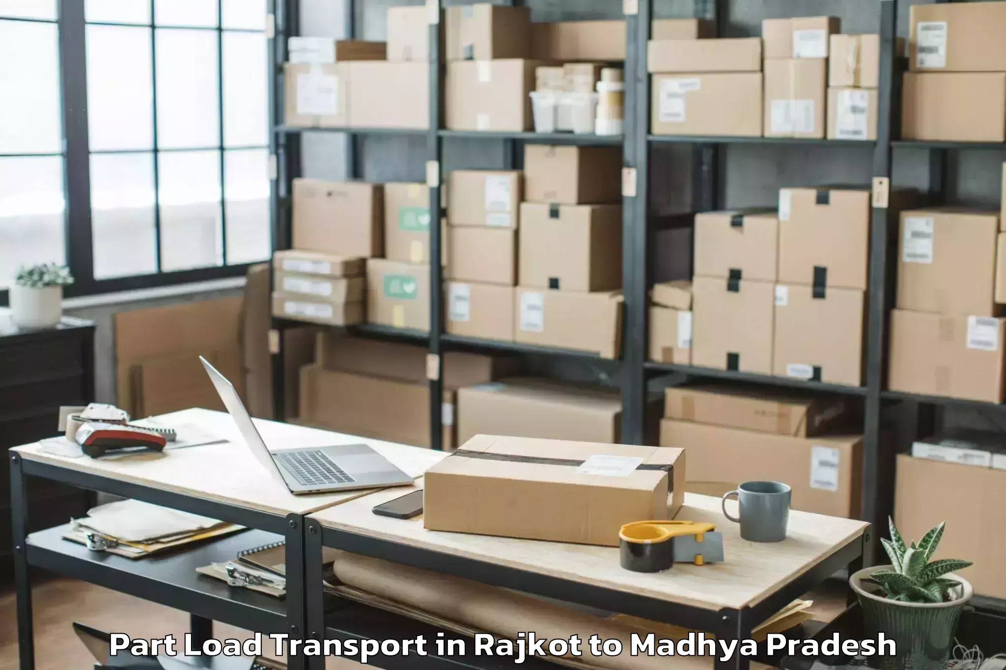 Leading Rajkot to Baldeogarh Part Load Transport Provider